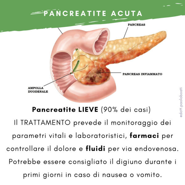 trattamento pancreatite lieve