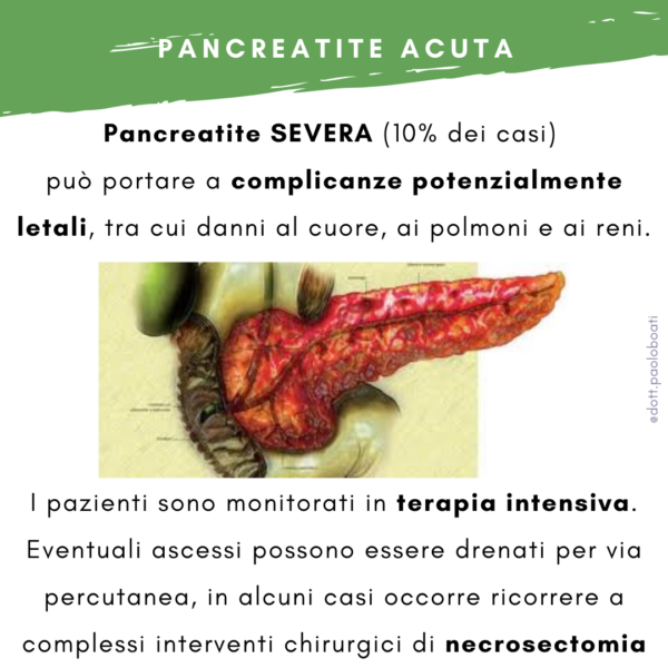 cura pancreatite severa